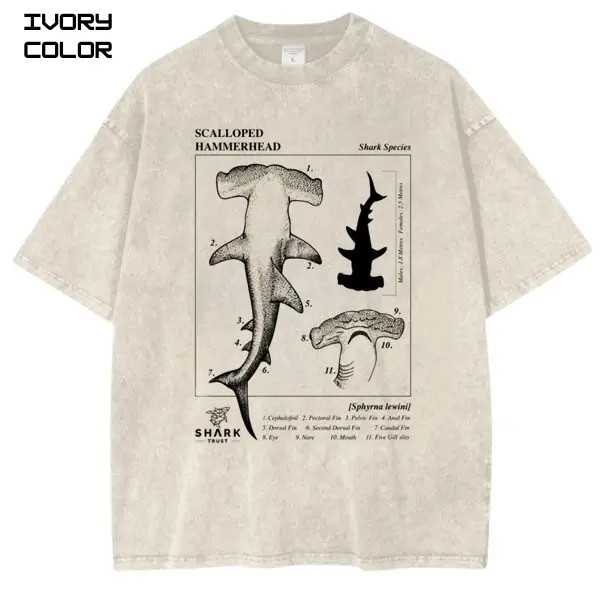 Hammerhead Shark Graphic T-shirt, Ocean Summer Tee, Unisex Streetwear Tee, cotton crewneck shirt, Trending, Viral, Ocean Lovers Gift Menswear Top Hoodie Casual