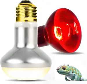 100W Reptile Heat Lamp Bulb 2PCS Day & Night Basking Spot Light Combo Pack with Infrared Heat Lamp and UVA Daylight Heating Lamp for Lizards