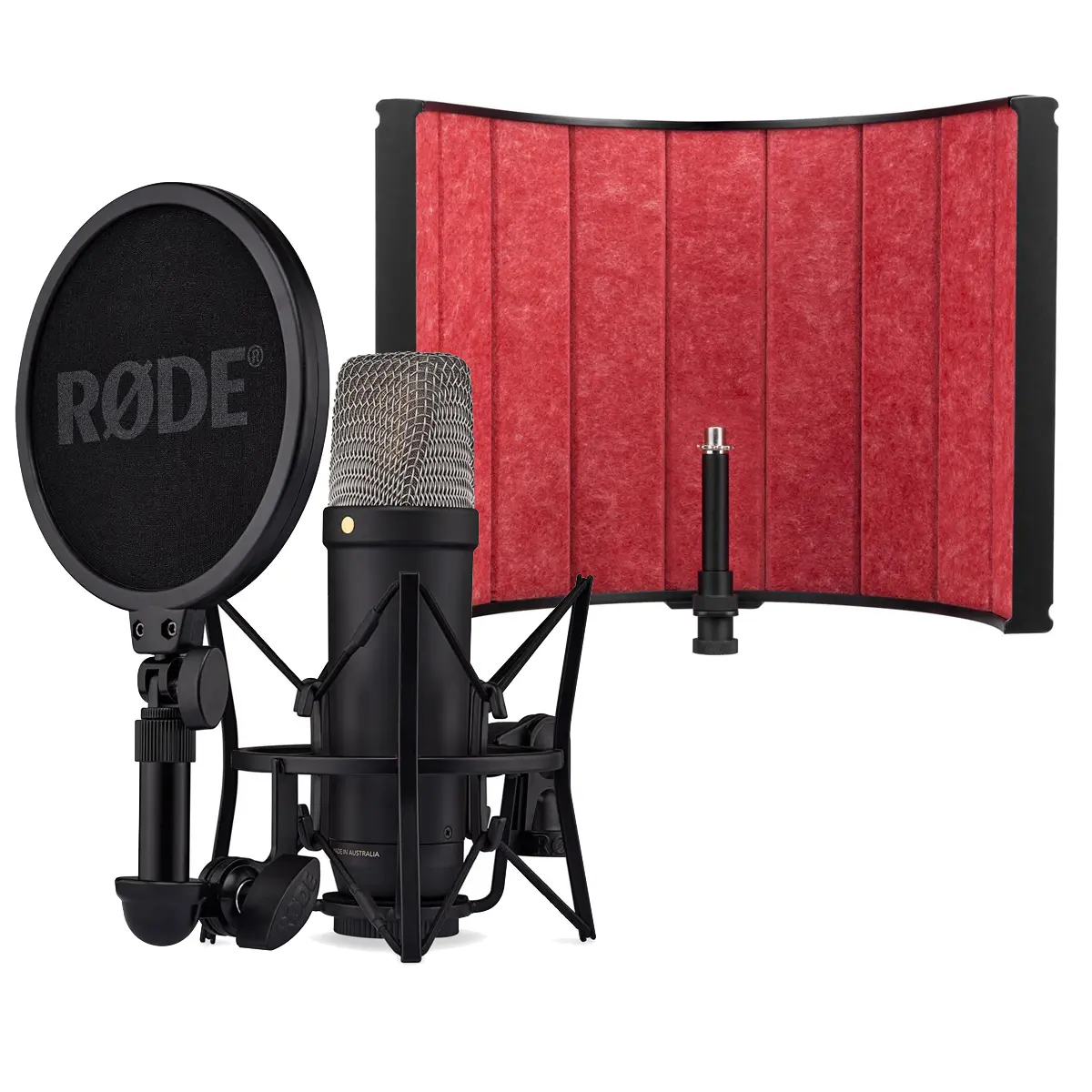 Rode NT1 5th Generation Hybrid Studio Condenser Microphone - Black Audio Gear Mic Bundle with Studio Isolation Filter