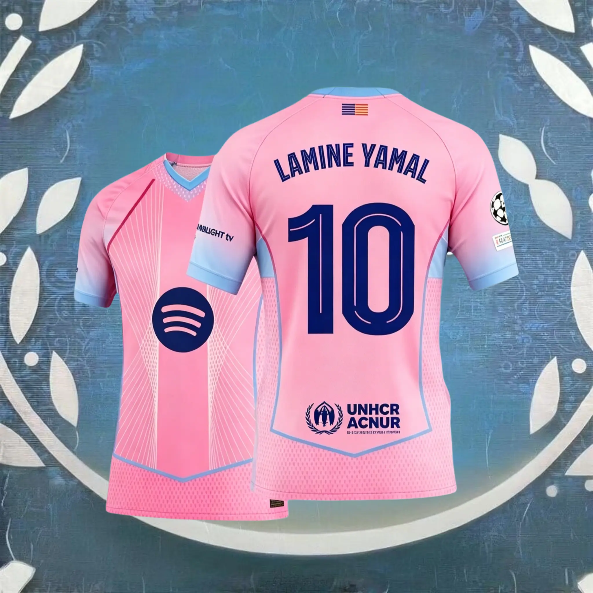 25/26 season pink new jersey fan version Yamal 10 football jersey