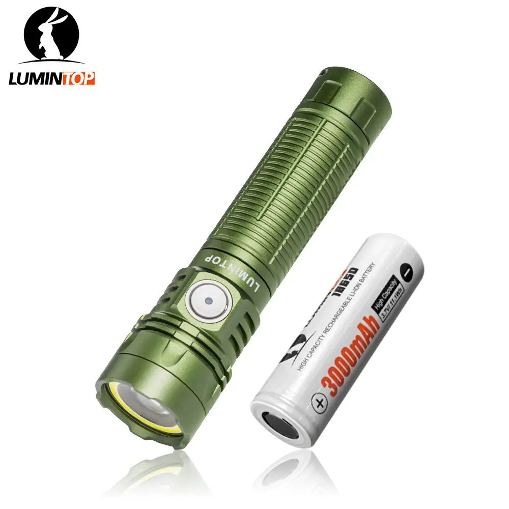 LUMINTOP W1 USB-C Rechargeable High Lumen Flashlights - 700 Lumens Max, 300m Long-Range LED Spotlight, SFT12/COB Red & White Lights, IPX8 Waterproof, Long-Lasting Batteries, Multi-Mode Portable Lamps for Camping, Day Hikes