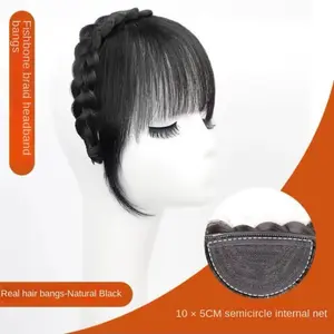 Wig Bangs Hairband Fake Hair Headband Fringe Hair Extension Women Girls Clip