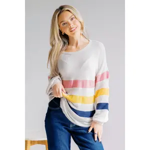 Radiant Skies Striped Pullover
