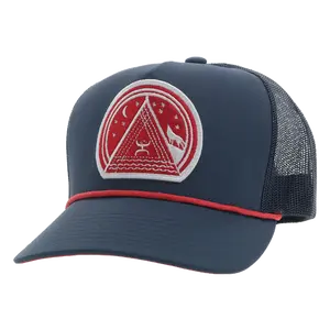 Hooey Music Red & White Logo 5-Panel Navy Trucker Hat 2440T-NV