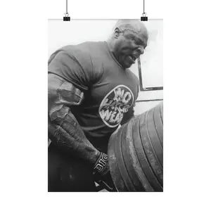 Ronnie Coleman moving big weight bts training poster