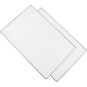 Roasting Racks, 2 Pcs 11.8 Inch x 7.9 Inch Stainless Steel Grill Racks Grid Net for Baking and Cooling of Barbeque in Oven, Party, Dinning and Outdoors (2, 11.8 inch x 7.9 inch)