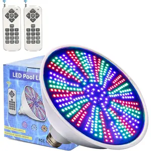 12V 50W LED Color Changing Pool Lights for Inground Pool, Swimming Pool Light Bulb with Remote, E26 Replacement Underwater Pool Lighting for Pentair and Hayward Light Fixtures, 1 Pack