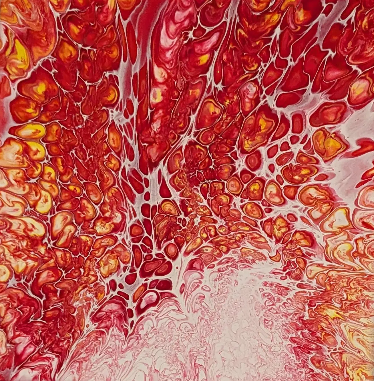 Sunburst Acrylic on stretched canvas OOAK Wall Art Hand Painted