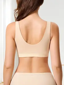 Women's Post-Surgery Adjustable Fit Bra - Wide Bottom Support, 4-Row Buckle, Wide Shoulder Straps, Pressure-Relief Underwear