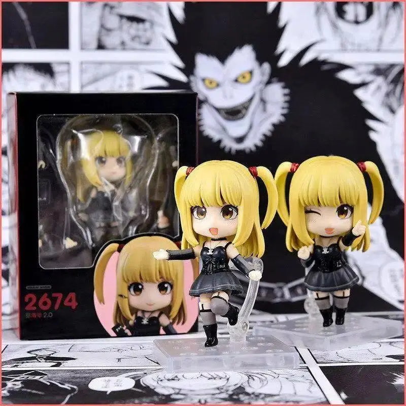 New 10cm Q Version Nendoroid 2674 Misa Amane Anime Cute Articulated Action Figures Model Collectible Model Toys Desktop Ornament