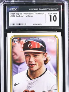 2024 Topps Throwback Thursday #104 Jackson Holliday RC CGC 10 GEM MINT /2716 limited rookie