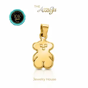 The AzzuZu 10K Yellow Gold  "Cute Tinny Bear" Pendant