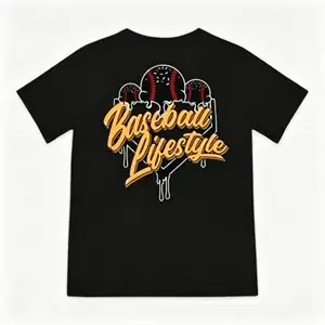 Melting Baseballs "Baseball Lifestyle" Tee | Cool Drip Style Graphic T-Shirt