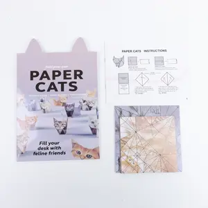 DIY Paper Cat Kit, Cute Foldable Cat Model, Fun 3D Paper Dog and Cat Sculpture, Animal Paper Art Set, DIY Craft Gift for Teens and Adults