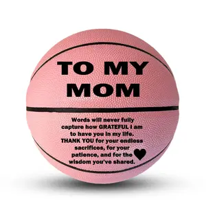 Custom To My Mom Basketball Gift, Personalized Pink Basketball 28.5
