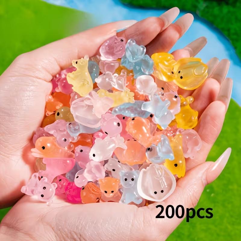 Home Decor Miniatures – 50/100/200 Pcs Glow in The Dark Mini Resin Animals Figurines, Tiny Luminous Animal Figures for Aquarium, Fairy Garden, Dollhouse Decor, Party & Beach Cabana** Home Decor Miniatures – 50/100/200 Pcs Glow in The Dark Mini Resin Animals Figurines, Tiny Luminous Animal Figures for Aquarium, Fairy Garden, Dollhouse Decor, Party & Beach Cabana**