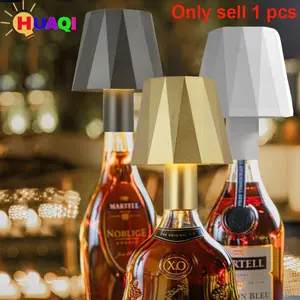 Modern Simple Diamond Bottle Lamp, Adjustable 3 Light Colors, Touch Control RGB LED Night Light for Bedroom Bedside Table, LED Mood Light