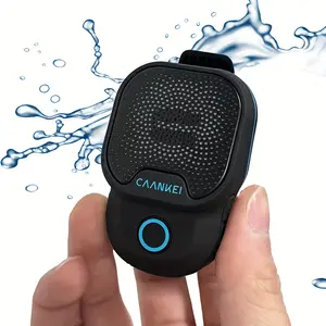 Callmei Cycling Wearable Wireless Speaker TWS Counterpart Mini Wireless Convenient Speaker with Built-in Microphone for Direct Phone Calls Up to 30 Hours Battery Life Audio for Smartphone Black