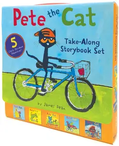 Pete the Cat Take-Along Storybook Set: A Box of 5 Books (Pete the Cat) by James Dean||James Dean||Kimberly Dean [Paperback Book]