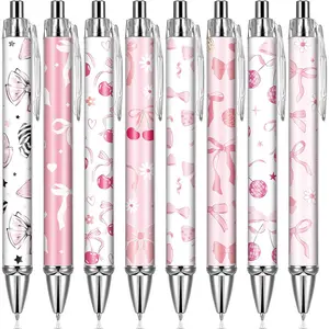 8pcs Retractable Gel Ink Pen Set, Fine Point Ballpoint Pens & Elegant Writing Supplies, Perfect Gifts for Lovers