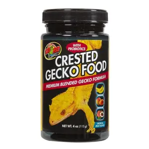 Zoo Med Crested Gecko Food Premium Blended Tropical Fruit Dry Food 1ea/4 oz