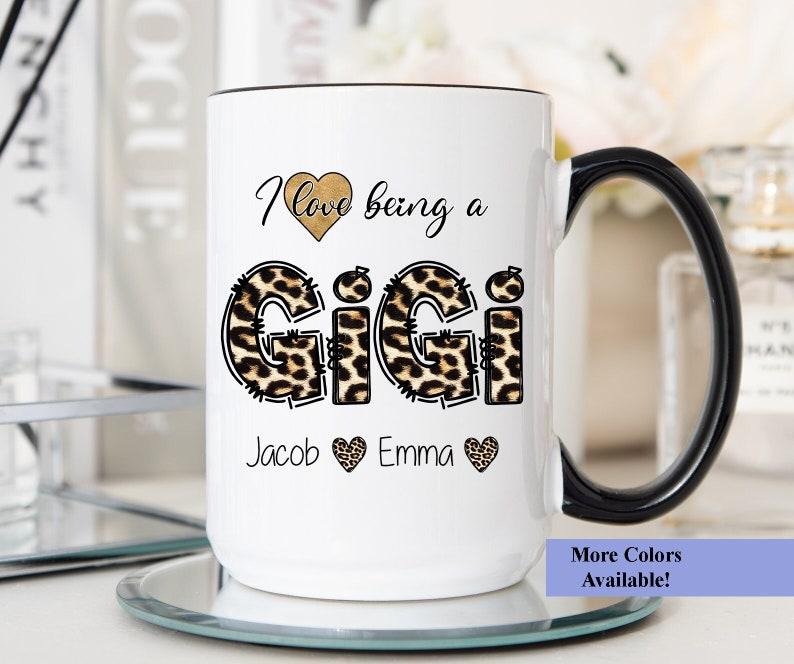 I Love Being A Gigi Mug, Gigi Mug Personalized, Gigi Gift From Grandkids, Gigi Coffee Cup, Gift For Gigi From Grandkids, Gigi Cup