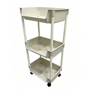 Multi-Layer Storage Rack with Wheels, Durable Multi-Function Organizer for Home, Easy to Move and Use, 3 or 4 Layers