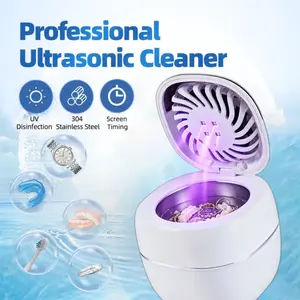 Ultrasonic Dental Retainer Cleaner, 45khz Ultrasonic Wave Technology, Three Cleaning Modes, Digital Timer Function, Capacity 180ML