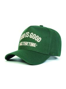 Unisex God Is Good Baseball Cap, Adjustable Sun Protection Hat, Casual Woven Fabric, Suitable for Spring & Fall Travel Outdoor Use