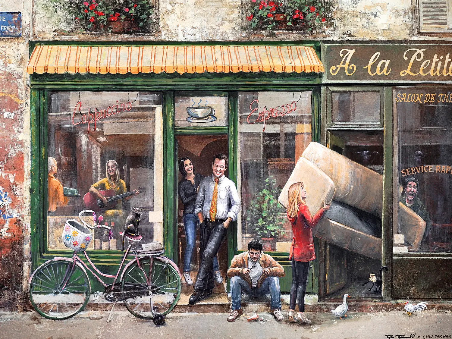 "The One With the Painting" - 24" x 18" High Quality Canvas Print