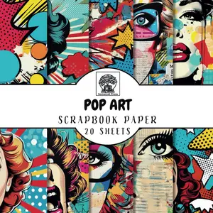 Pop Art Scrapbook Paper: 20 Double-Sided Pop Art Sheets for Scrapbooking, Junk Journals, Card Making, Decoupage, Origami, Paper Crafts, DIY Projects and Mixed Media (Scrapbook Paper by Somerset Press)