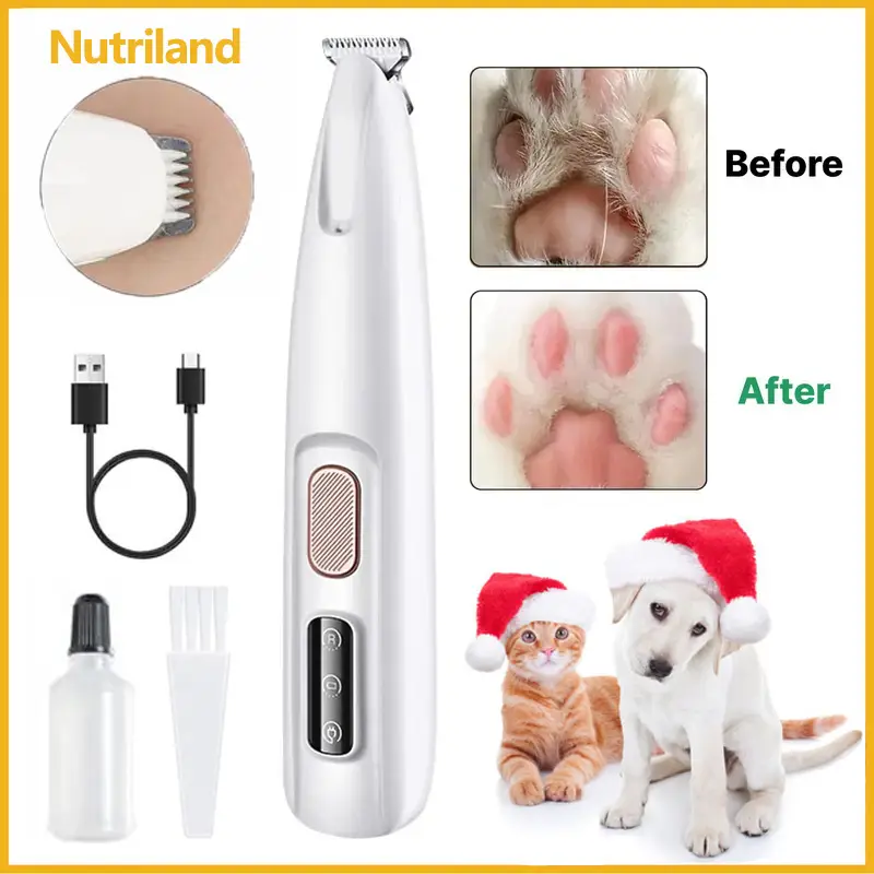 2025 New Pet Trimmer for dogs and cats,Waterproof Rechargeable Pet Shaver with LED Light, 18mm Widen Blade,Multifunctional Pet Hair Clippers for Paws