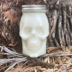 Skull Mason Jar 16 ounce soy candle