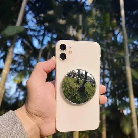 Magnetic Phone Selfie Mirror, Portable Phone Back Selfie Mirror with Storage Box & Magnetic Ring & Cleaning Cloth, Phone Accessories Compatible for Most Phones, Smartphone Accessories, Cellphone Accessories