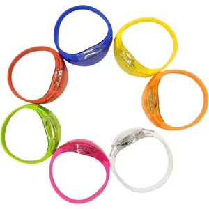Glow in the Dark Bracelets - Music & Sound Activated Glow Bracelets for Kids & Adults with Flashing LED Strobe, Perfect Party Favors for Birthdays, Concerts, and Glow in the Dark Themed Parties 7Pcs