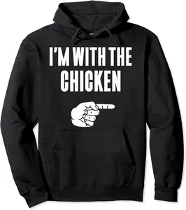 I'm With The Chicken Funny Halloween Couple Costume Gift Pullover Hoodie - Griseldatu Shop 73B07Z6XCYK2
