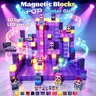 Christmas Kpop Magnetic Creative Stage Building Block Set – includes 10 LED light-up blocks that can be assembled; eight-way magnetic fastening; DIY to enhance hands-on skills; Christmas gift, Halloween gift, birthday gift