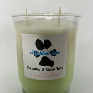 12oz Scented Soy Wax Candle - Cucumber Melon Type Fragrance