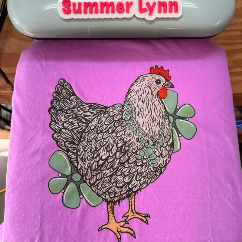 Turquoise hen comfort colors Top Turquoise hen comfort colors Top