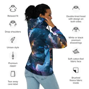 The NeuroGalaxy Zip  Unisex Hoodie  Built to Last.” Autism Acceptance Zip Hoodie