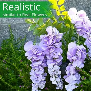 [Solar Wisteria Garden Lights] 4pcs/2pcs Set Solar Wisteria Garden Lights | Upgraded Solar Panels, Outdoor Courtyard Walkways, Lawn Decoration, Luminous Lighting Mode, Birthday Gift