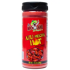 Azu-Mecha HOT Snack Seasoning - Sr. Michelado - Bottle Snack Flavor chile powder seasoning sr michel a do