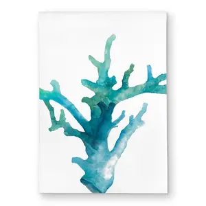 Begin Home Decor C1ROAR57ILXXMS 5 x 7 ft. Watercolor Sea Coral Rug - Marine Coastal Outdoor Decor - Rectangle