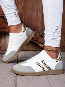 Unisex Leopard Print Sneakers, Soft Sole Breathable Retro Casual Shoes, Versatile Fashion Boardwalks, All-Season Medium Width Eva Soles