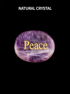 Natural Purple Crystal Stone, Hexagonal Prism Shaped Stone Ornament, Meditation Stone, Yoga Mindfulness Practice Stone, Home Decor
