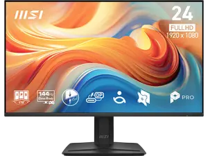 MSI 24 inch (23.8" viewable) Full HD 144Hz IPS AMD FreeSync (Adaptive Sync) 1ms USB-C Built-in Speaker Computer Monitor for both Work and Gaming PRO MP242 E14C