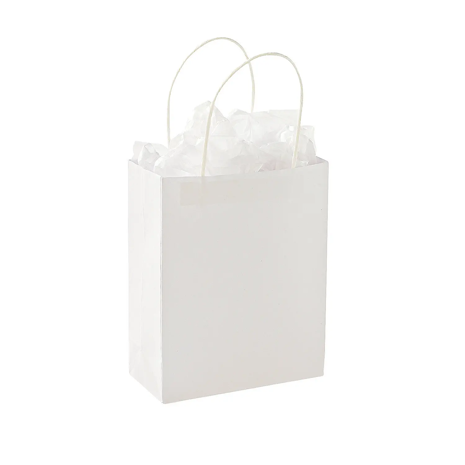 DIY Medium White Paper Gift Bags - 6.5"x3.25"x9", 12 Pcs, Creative Gift Packaging, Wrap Bags for Beading & Jewelry Making Hobbies, Gift Wrap Bags