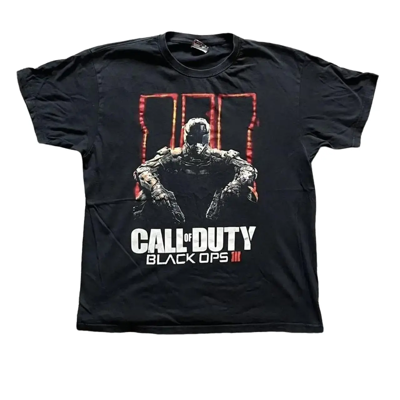 Call Of Duty Black Ops 3 T-Shirt, COD Black Ops III Graphic Tee, Black Cotton Shooter Game Shirt, Futuristic Soldier Gamer Tee, Unisex Gaming Shirt