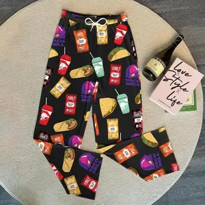 Unisex Novelty Pajama Pants– Funny & Hot Sauce Pattern Lounge Sleepwear, Merch Bottoms Comfortable Loose Fit Casual Home Wear All Season Lounging Gift