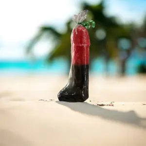 Pendorcho Reversible Red & Black Figure Candle - Unique Dual-Color Spiritual Ritual Candle for Hex Reversal and Protection - 7 Inch Decor Set Light Ornaments Decoration